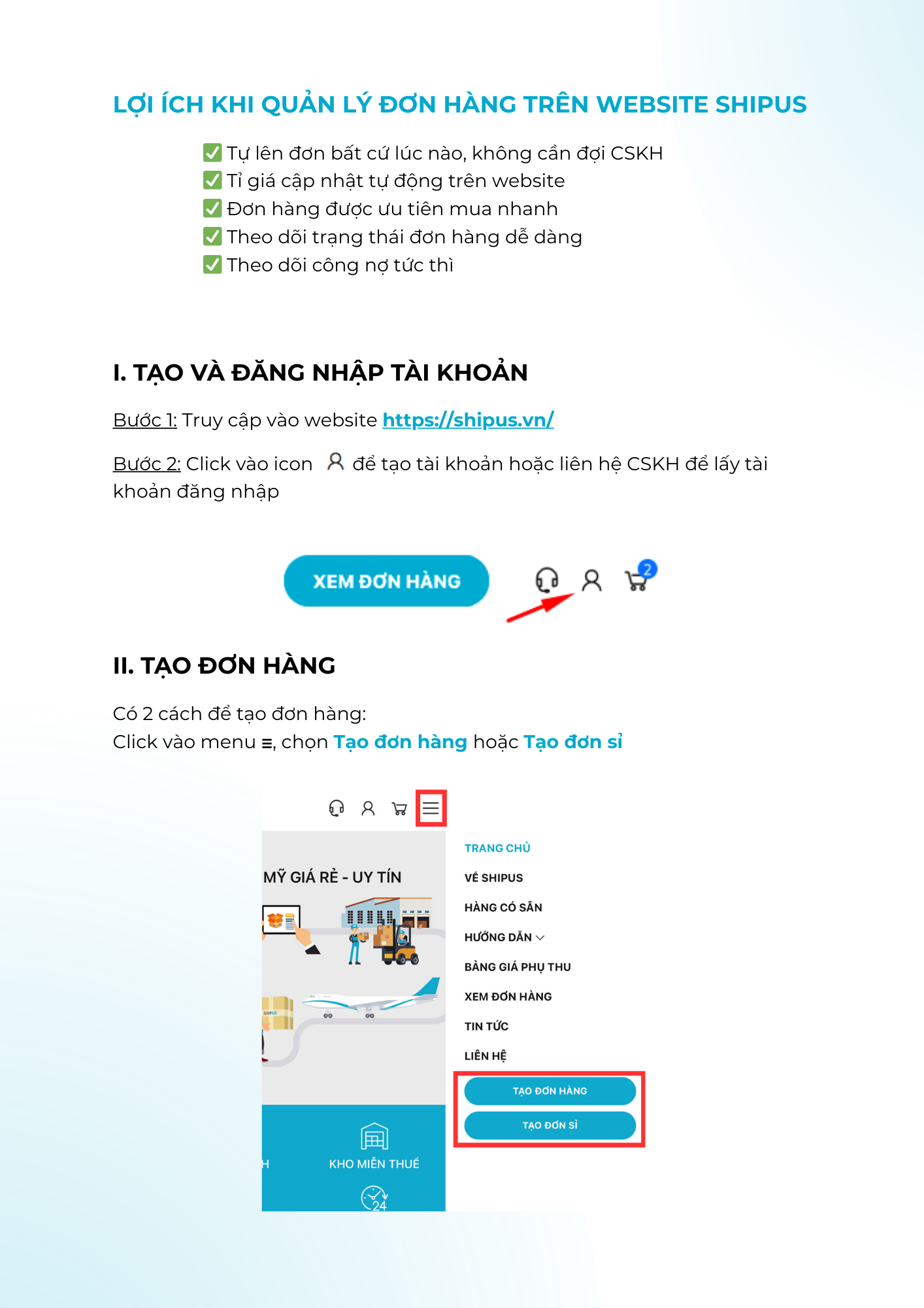 Hướng dẫn mua hàng