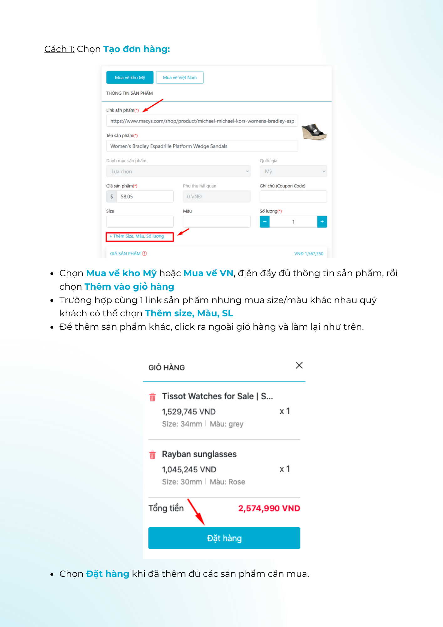 Hướng dẫn mua hàng